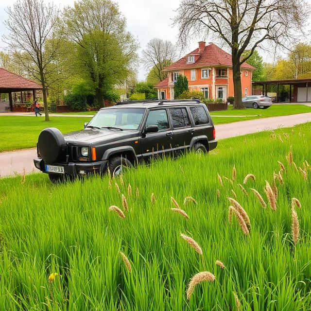 Car and SUV parking in Kuldiga