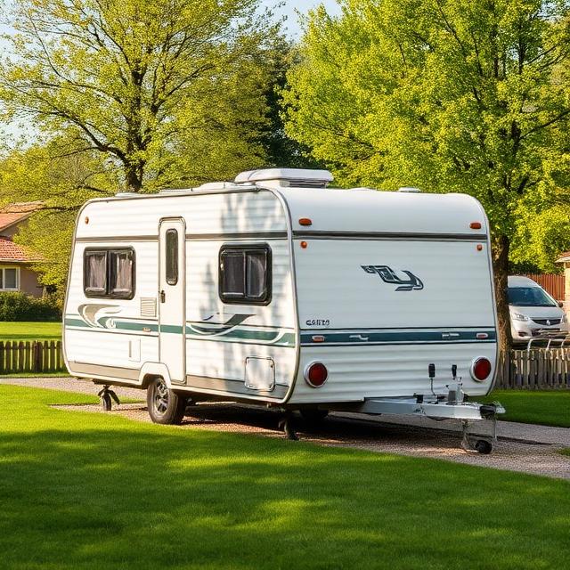 Trailer parking in Kuldiga